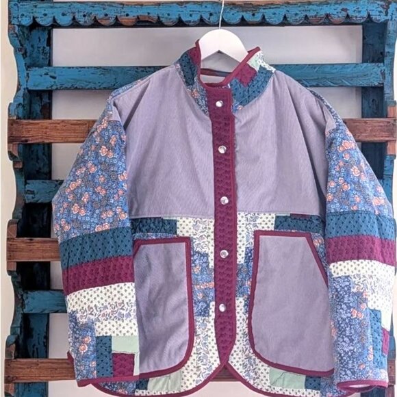 And Bob;s Your Uncle Handmade Jackets & Blazers - HANDMADE Vintage Cords and More Quilt Jacket, Size M/L